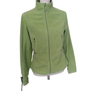 Taylor Marco Sport Green Zip Up Warm Size Medium M Full Zipper